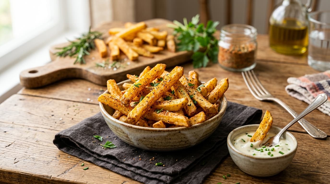 Die ultimativen goldbraunen Ofenpommes: Geschmackvoll und gesund