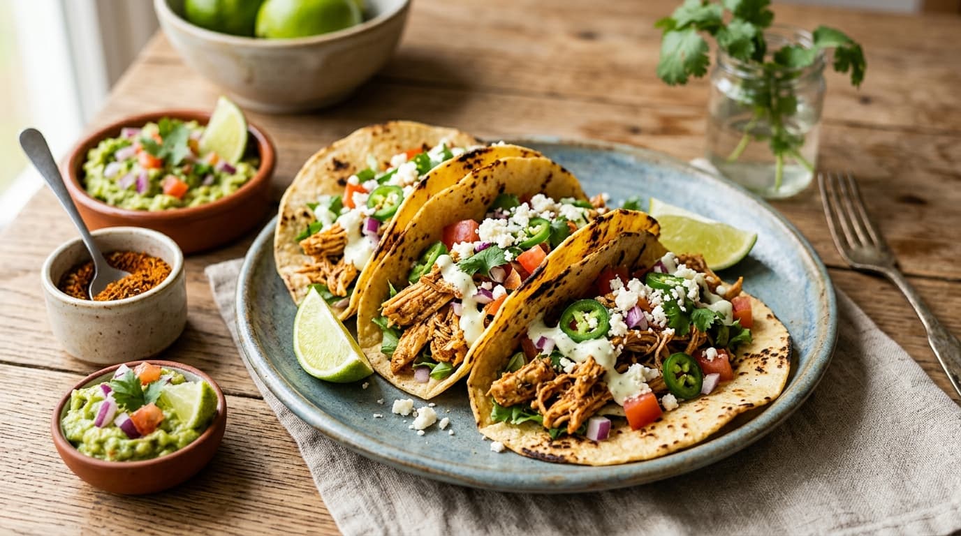 Mexikanische Hähnchen-Tacos mit Macho Nacho Gewürzmischung