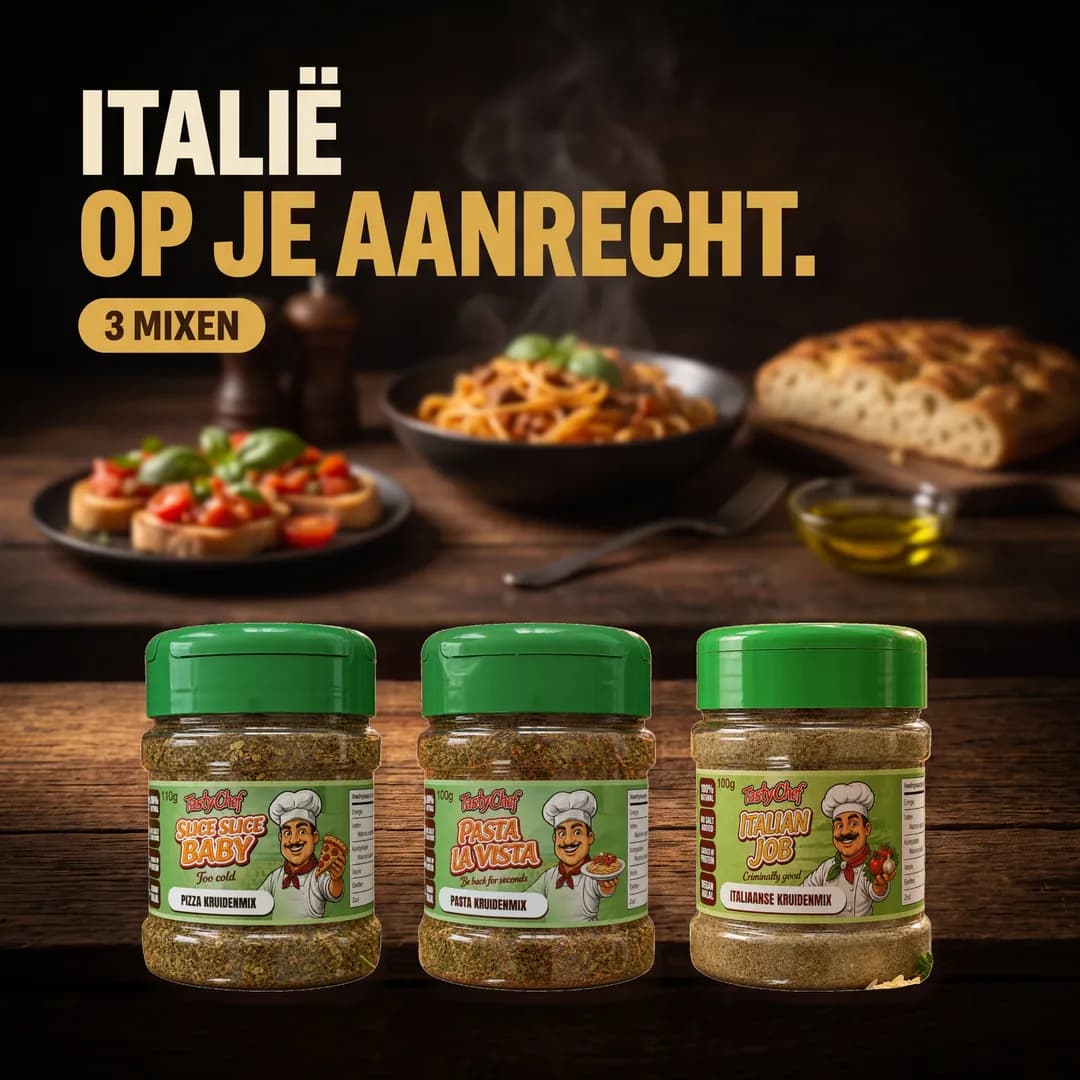 THE ITALIANO — hoofdslide met de belangrijkste belofte