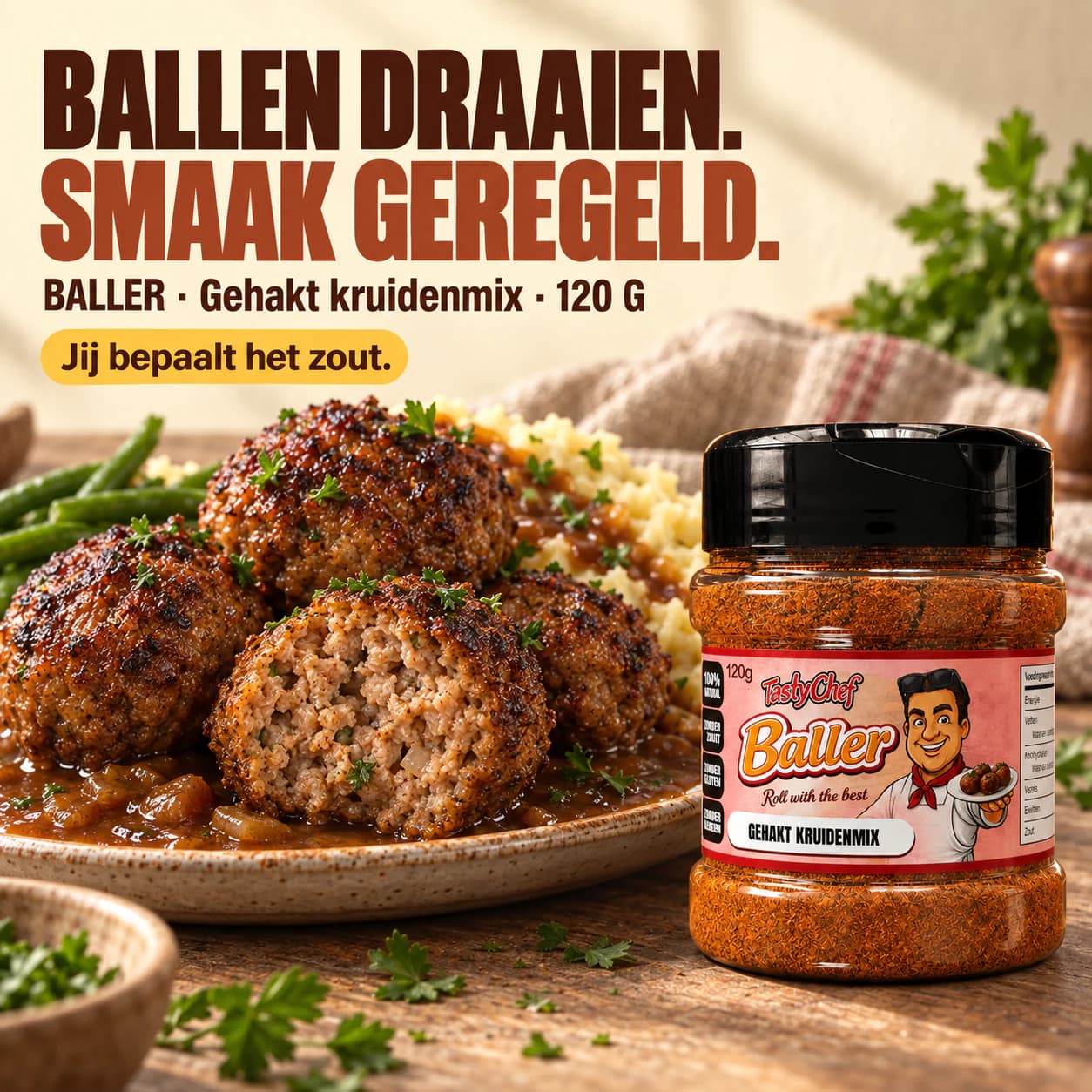 BALLER — hoofdslide met de belangrijkste belofte