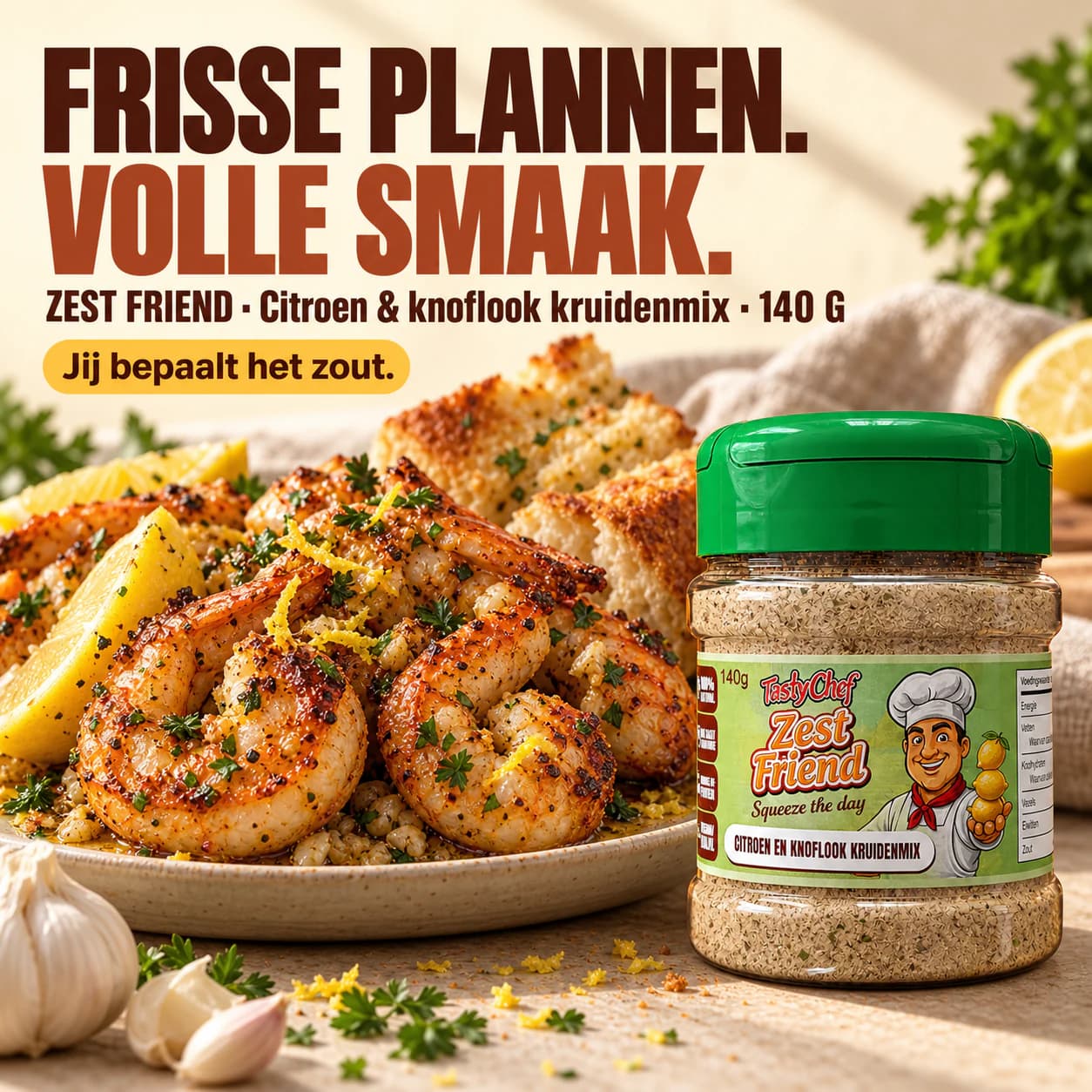 ZEST FRIEND — hoofdslide met de belangrijkste belofte
